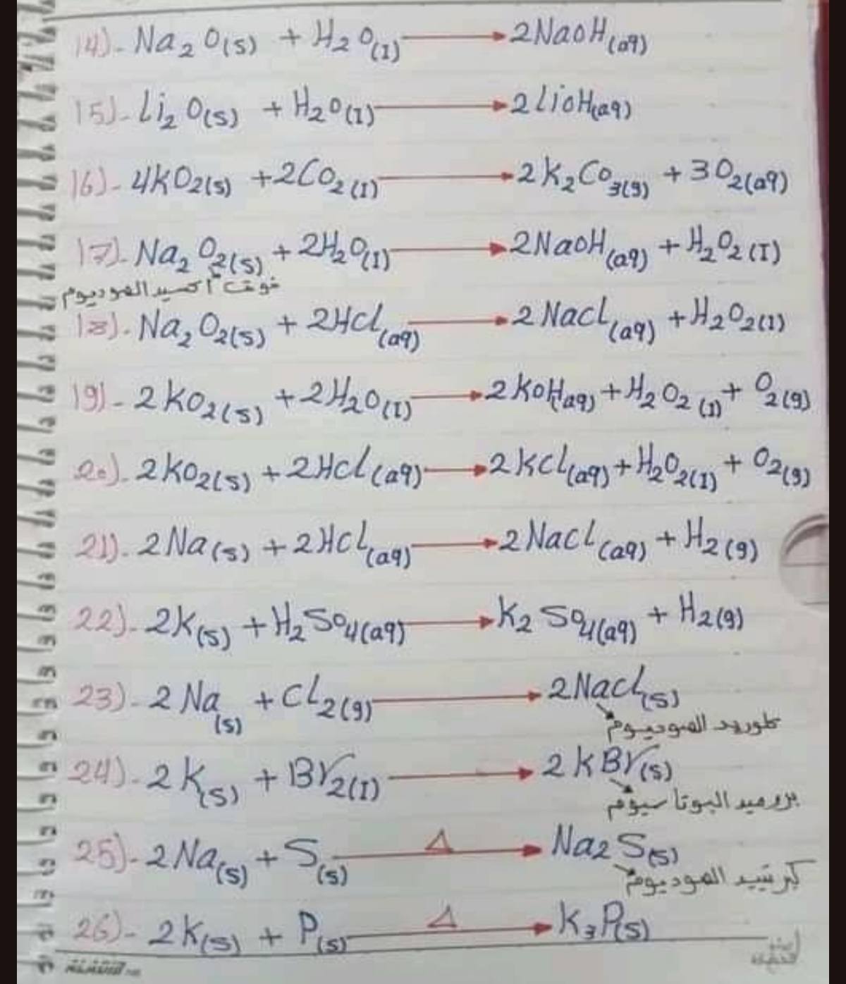 مراجعة كيمياء تانية ثانوي الترم الثاني 2025